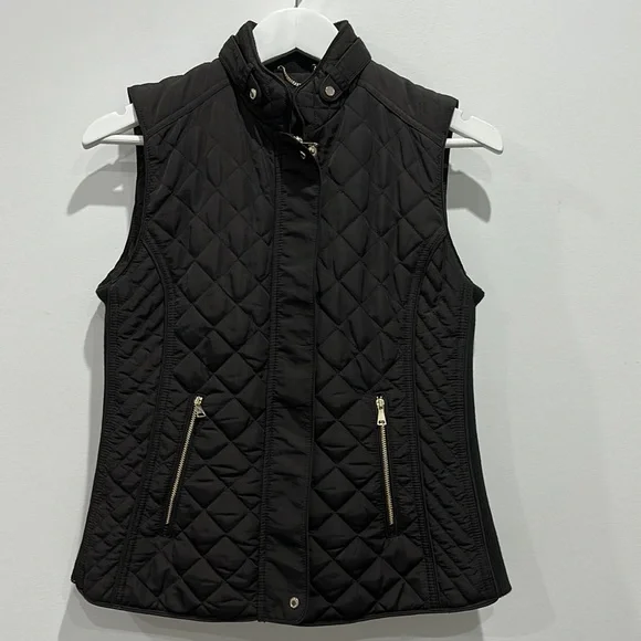 Zara Black Puffer Vest Size S - Picture 2 of 3